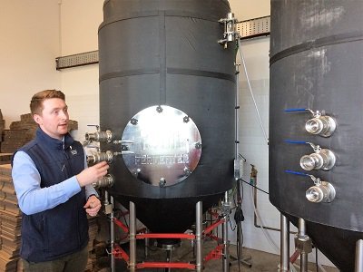 Making the base spirit for Hills and Harbour gin at Crafty Distillery